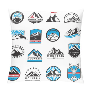 Personality  Mountain Icons Set Pillow Covers