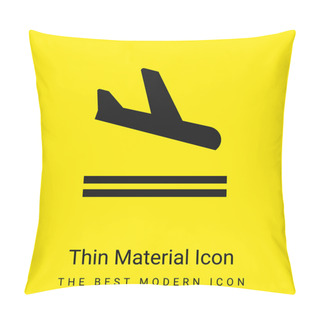 Personality  Arrival Minimal Bright Yellow Material Icon Pillow Covers