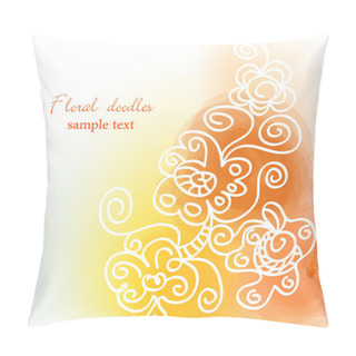 Personality  Floral Doodles Pillow Covers