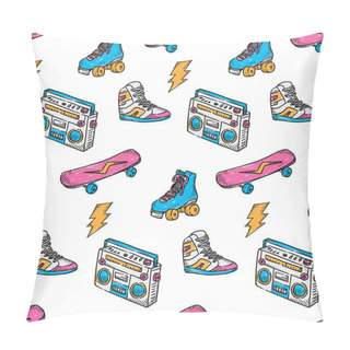 Personality  Vintage Theme Background With Sneaker Pillow Covers