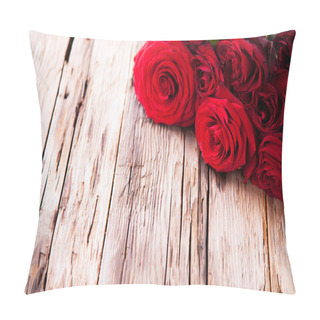 Personality  Red Roses On Wood Pillow Covers
