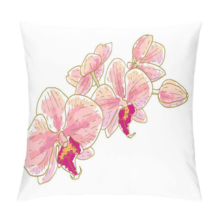 Personality  Branch Of Orchids Pillow Covers