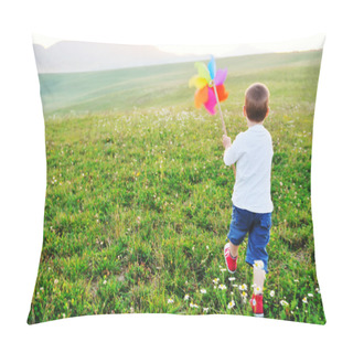Personality  Happy Child Has Fun Outdoor Pillow Covers