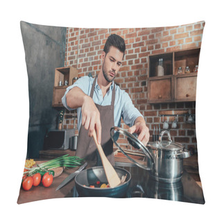 Personality  Young Man Cooking Pillow Covers