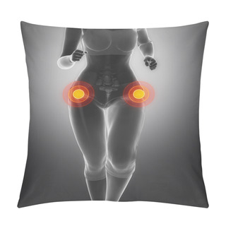 Personality  Focused On Hip In Sports Injuries Pillow Covers
