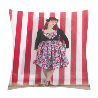 Personality  Woman In Vintage Style Clothing Pillow Covers