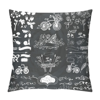 Personality  Doodle Floral Group. Pillow Covers