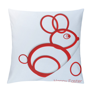 Personality  Happy Easter Bunny Vector Illustration  Pillow Covers