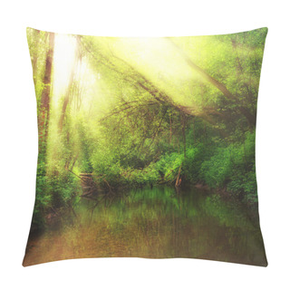 Personality  Pond In A Forest Pillow Covers