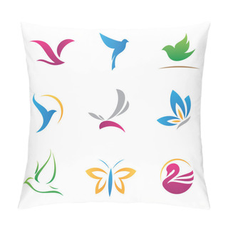 Personality  Flying Bird Beauty, Colorful And Classy Logo Set Pillow Covers