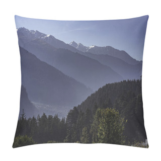 Personality  View Of Tosh Valley In Northern India Himalayas Mountains Pillow Covers