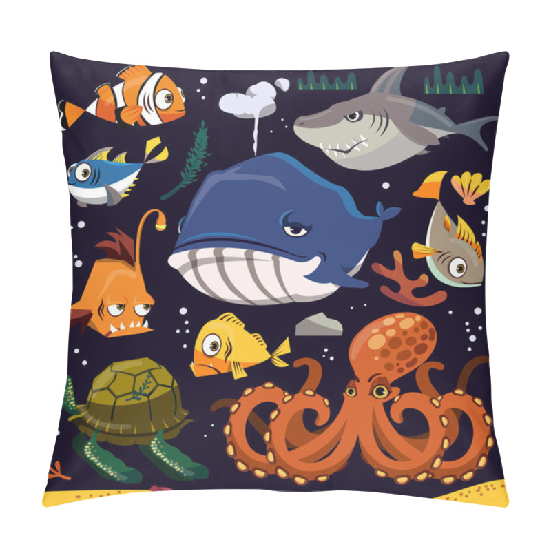 Personality  Funny marine life collection pillow covers