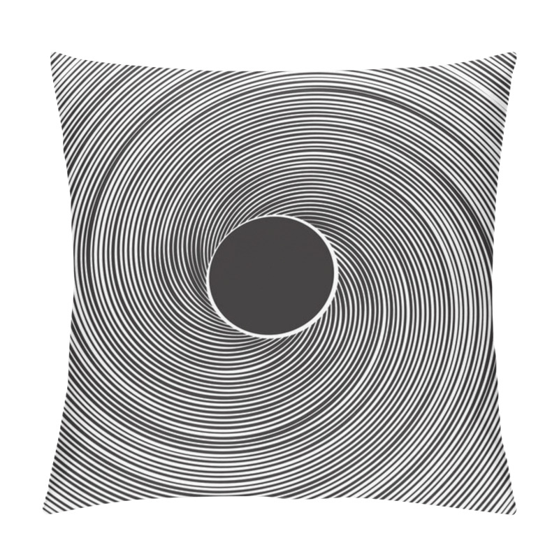 Personality  Volute, spiral, concentric lines, circular, rotating background pillow covers