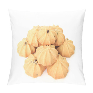 Personality  Chocolate Chip Cookies Biscuits On White Bakcground Pillow Covers
