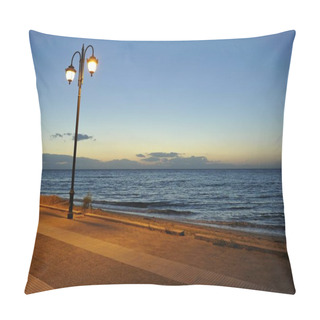 Personality  Seafront, Double Street Light, Sea, Greece, Europe Pillow Covers