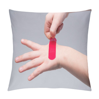 Personality  Red Patch On Hand Pillow Covers