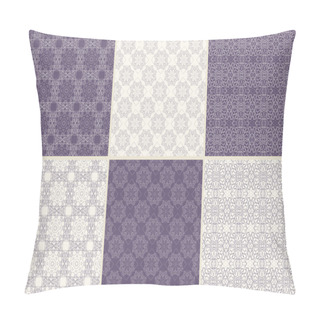 Personality  Set Of Vector Seamless Patterns With Traditional Arabic Ornament Pillow Covers