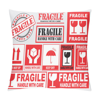 Personality  Packaging Or Fragile Stickers Pillow Covers