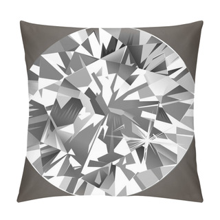 Personality  Abstract Polygonal Diamond Backlight Mural Interior Jewelry Painting Isolated Cushion Background, Vector Illustration Pillow Covers