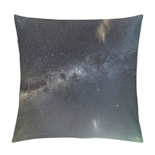Personality  In The Dark Of The Night At The Beach Under The Milky Way Sky And Stars At Putty Beach On The Central Coast Of NSW, Australia. Pillow Covers