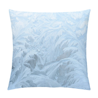 Personality  Frost Texture On The Frozen Window. Pillow Covers