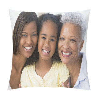 Personality  Grandmother With Adult Daughter And Grandchild Pillow Covers