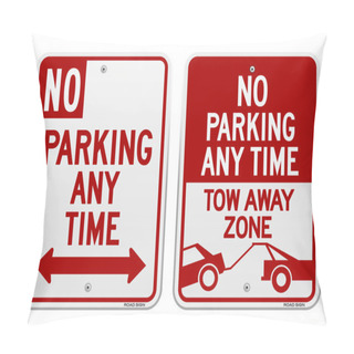 Personality  No Parking Sign Pillow Covers