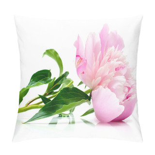 Personality  Pink Peony On White Pillow Covers