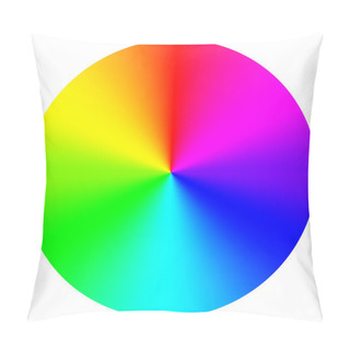 Personality  Vector Illustration Of Color Wheel Pillow Covers