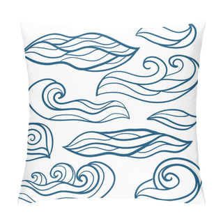 Personality  Stylized Waves Set Pillow Covers