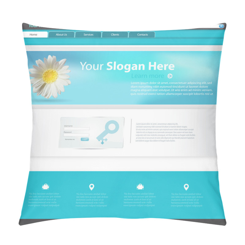 Personality  Vector Website Design Template Pillow Covers