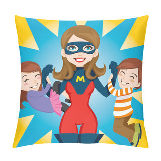 Personality  Super Hero Mom Pillow Covers