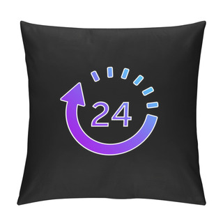 Personality  24 Hours Delivery Blue Gradient Vector Icon Pillow Covers