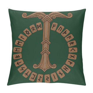 Personality  Irminsul, Yggdrasil. Sacred Tree Or The Tree Trunk Saxons, Dedicated To The God Irmin, The Main Object Of Veneration To The Northern Germanic Pillow Covers