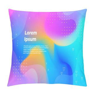 Personality  Abstract Background. Gradient Geometric Shapes With Futuristic Minimal Design, Dynamic Banner Layout. Vector Colorful Flyer Template Pillow Covers