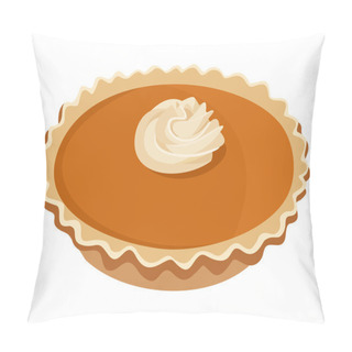 Personality  Pumpkin Pie. Vector Illustration. Pillow Covers
