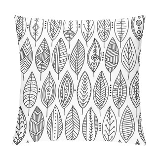 Personality  Vector Seamless Pattern With Ornamental Leaves Pillow Covers