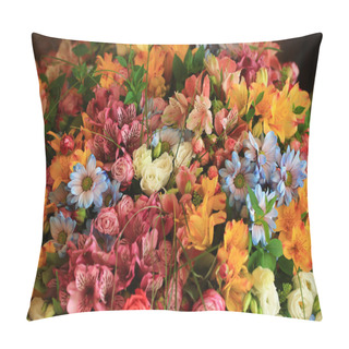 Personality  Beautiful Bouquet Of Colorful Flowers Pillow Covers