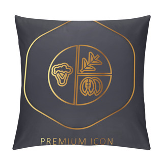 Personality  Balanced Diet Golden Line Premium Logo Or Icon Pillow Covers