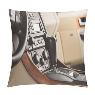 Personality  Close Up View Of Stylish Leather Car Saloon  Pillow Covers