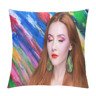 Personality Woman Art Make Up Pillow Covers