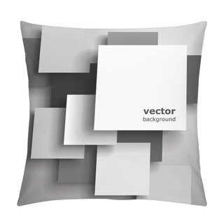 Personality  Abstract Background: Squares With Drop Shadows Pillow Covers