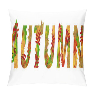 Personality  Autumn, Leaves, Headline, Graphics, Paper, Art Pillow Covers