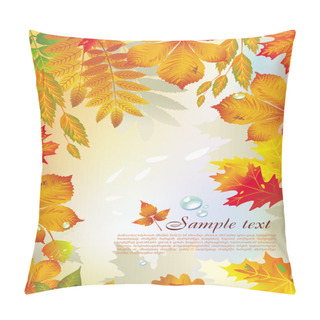 Personality  Background From Autumn Leaves Pillow Covers