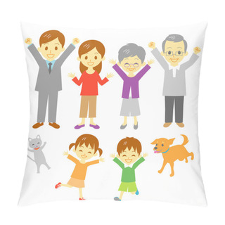 Personality  Joyful Family Pillow Covers