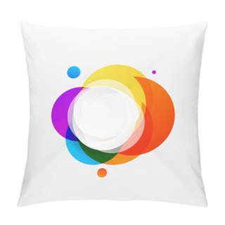 Personality  Modern Colorful Geometrical Circles Design Pillow Covers