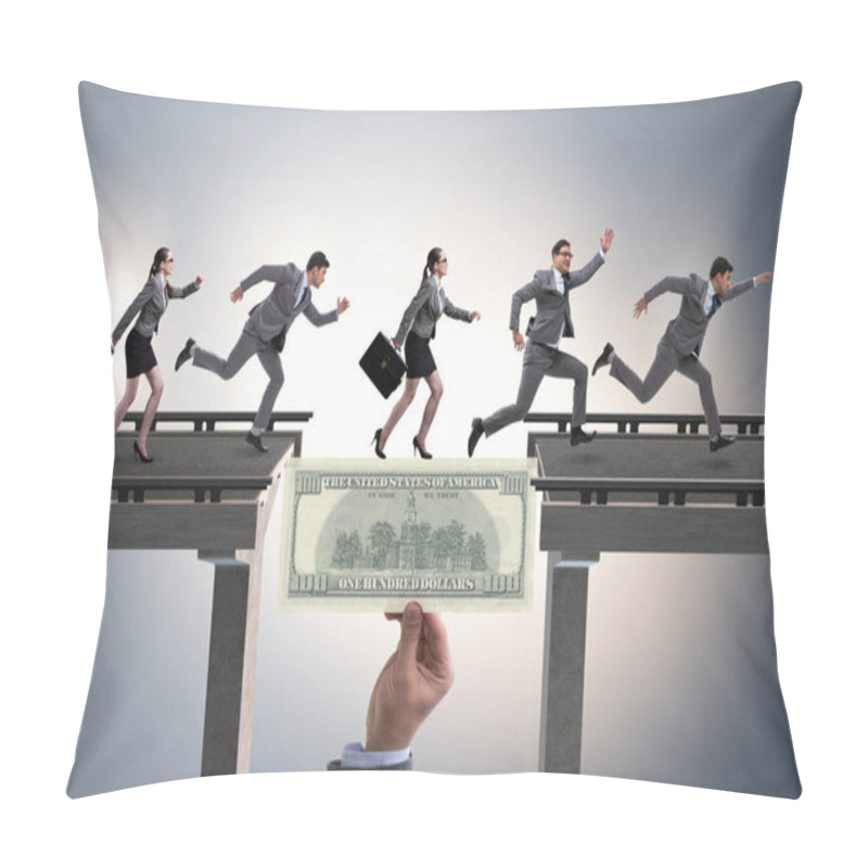 Personality  Financial Concept Crossing Dollar Bridge Pillow Covers