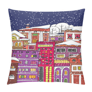 Personality  Doodle Town Pillow Covers