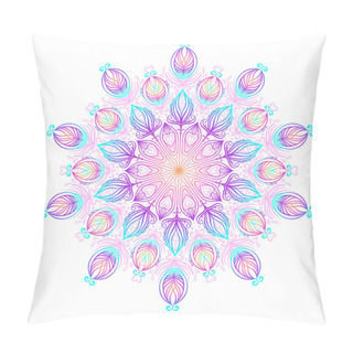 Personality  Sacred Geometry Symbol With All Seeing Eye In Acid Colors. Mystic, Alchemy, Occult Concept. Design For Indie Music Cover, T-shirt Print, Psychedelic Poster, Flyer. Pillow Covers