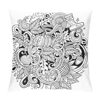 Personality  Cartoon Cute Doodles Hand Drawn Autumn Illustration Pillow Covers